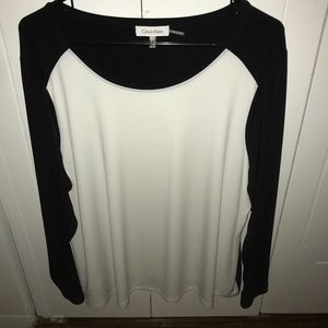 Calvin Klein stretch black and white top